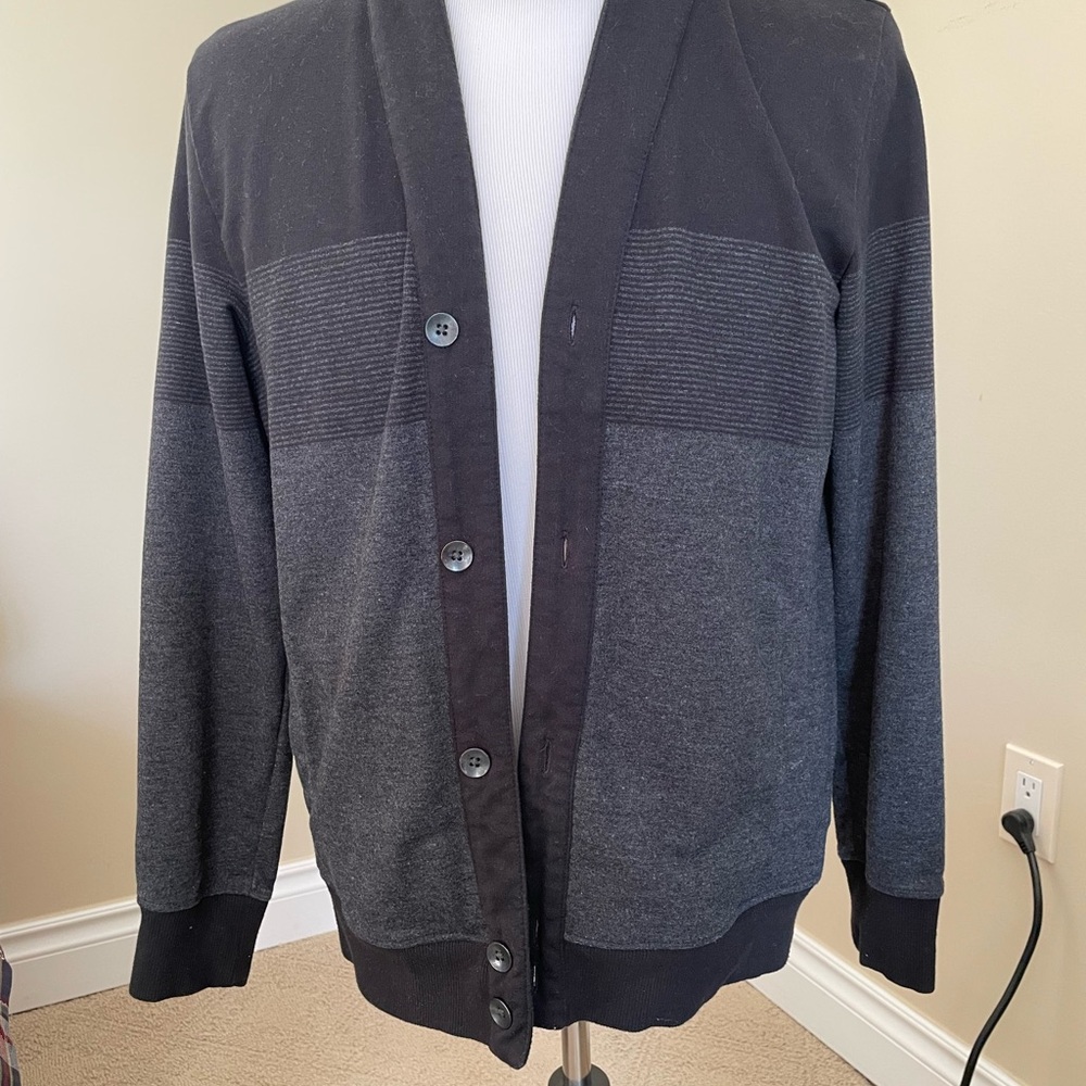 Kenneth Cole Reaction Black/Charcoal Grey Cardigan
